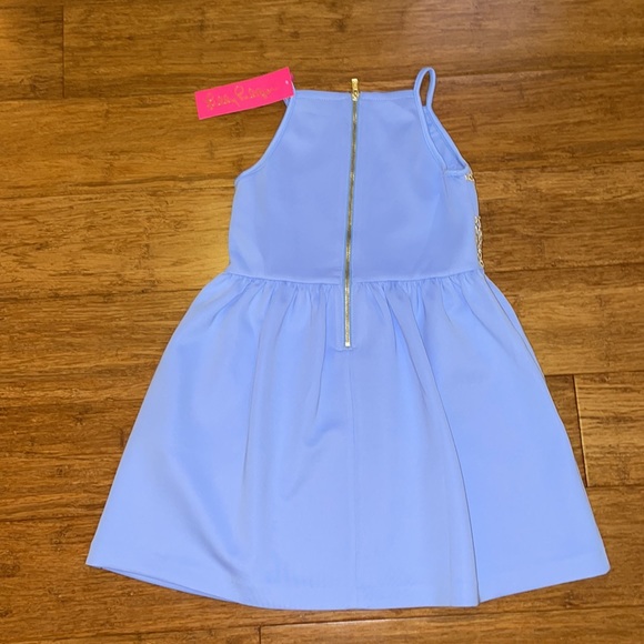 Lilly Pulitzer Girls Elize Fit & Flare Dress Blue Peri sizes Medium & Large NWT - Picture 7 of 9
